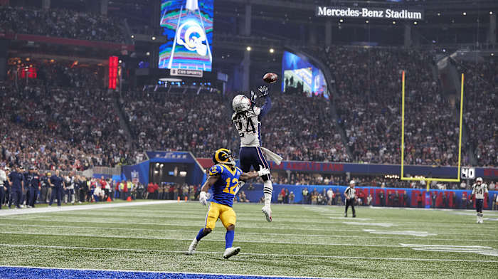 Stephon Gilmore Super Bowl interception against the Rams